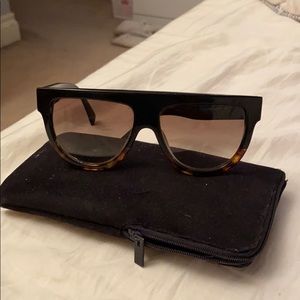 Authentic Celine flat top two tone sunglasses